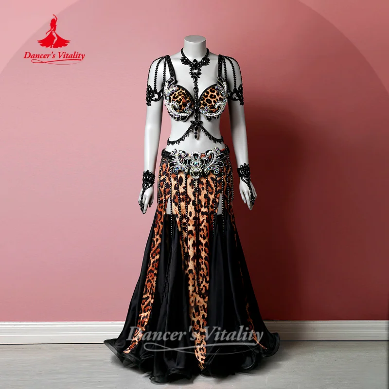 Belly Dance Costume Women's Customized Advanced Sexy Leopard Print Performance Set Dancer Competition Clothing Dance's Vitality
