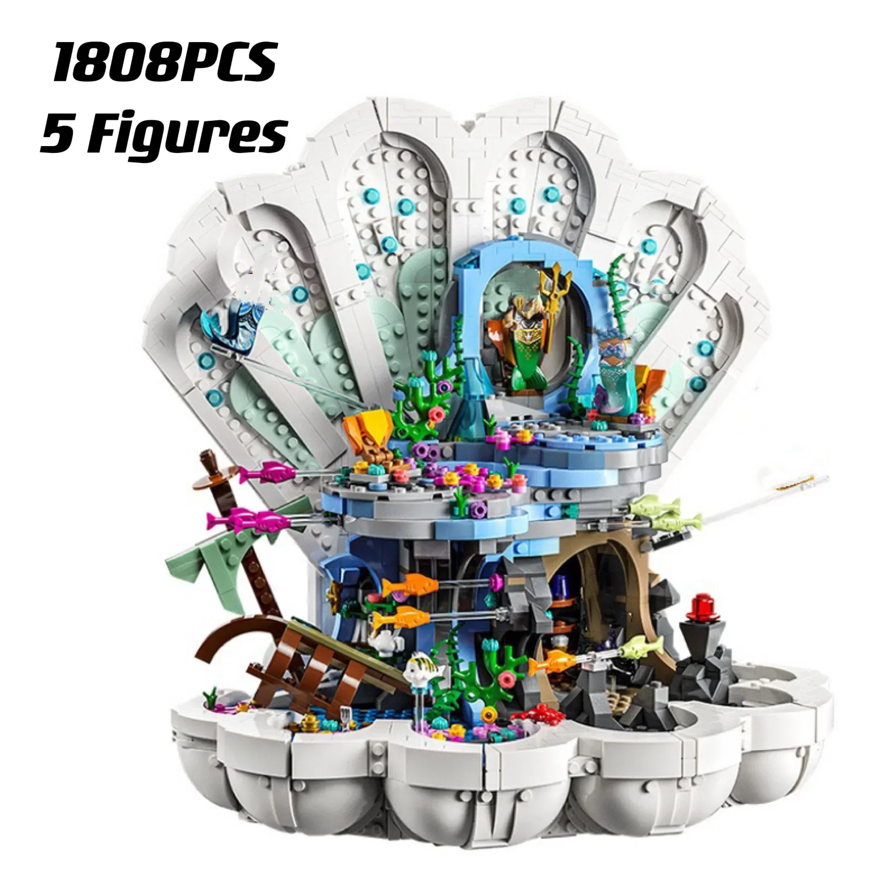 2024 NEW Creative 43225 Royal Clamshell Building Blocks Princess Palace  Toys For Girls Kids Christmas Birthday Gifts 1808pcs