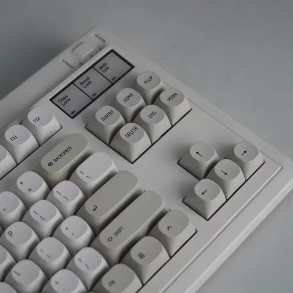 Mechanical Keyboard Vintage Keycaps Pbt MA Light Gray Small Set of Replacement Caps for MX Keyboards. - Image 6