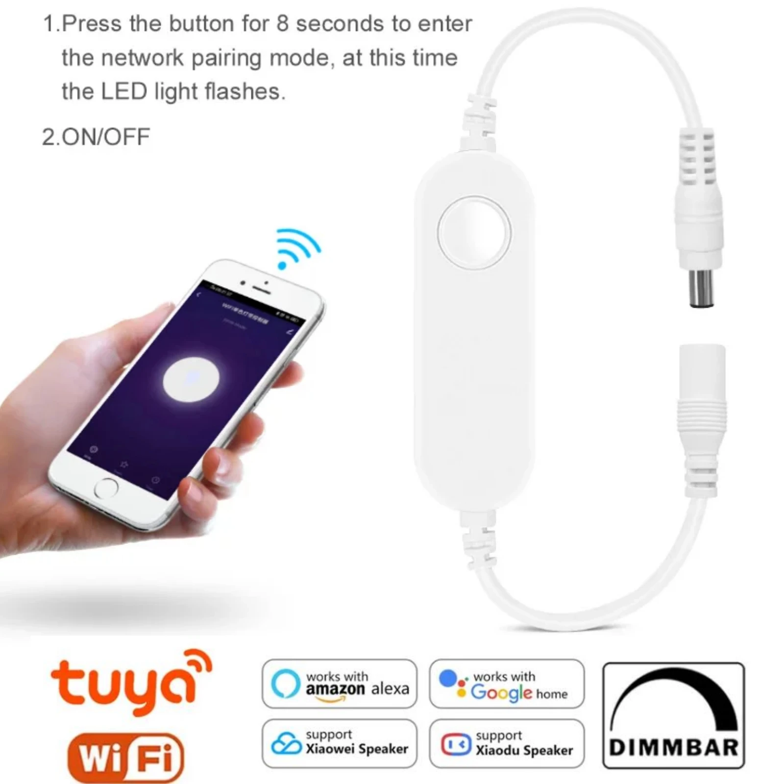 Tuya WIFI Bluetooth Smart LED Under Cabinet Lighting 12V 5W Dimmable Puck Lights Full Kit For Kitchen Closet Wardrobe Bedroom