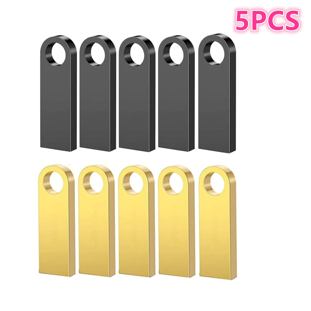5PCS Usb Flash Drive 64GB Pendrive 32GB Waterproof Pen Drive 16G 8G 4G 2G 1G Flash Usb 2.0 флешка Usb Stick Wholesale Logo