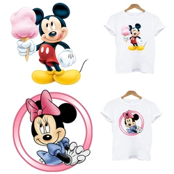 2PCS/Lot Mickey Disney Cute Iron On Fusible Patches Heat Thermal Transfer Stickers Ironing Applications For Children's Clothing