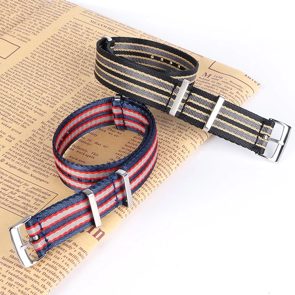 20 mm Militär-Nylon-Uhrenarmband für Omega Seamaster 007, Premium-Stoff-Uhrenarmband für Tudor für Rolex-Ersatz