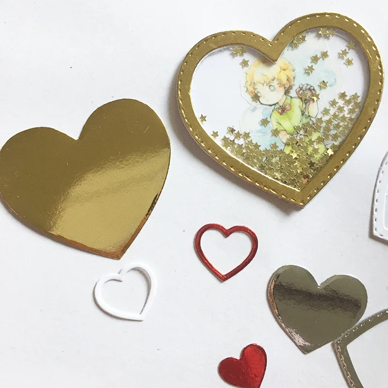 Heart Stitch Frame Dies Scrapbooking Stencil Shake  Metal Cutting Dies New 2024 Craft Die Cut Christmas Card Making Photo Album