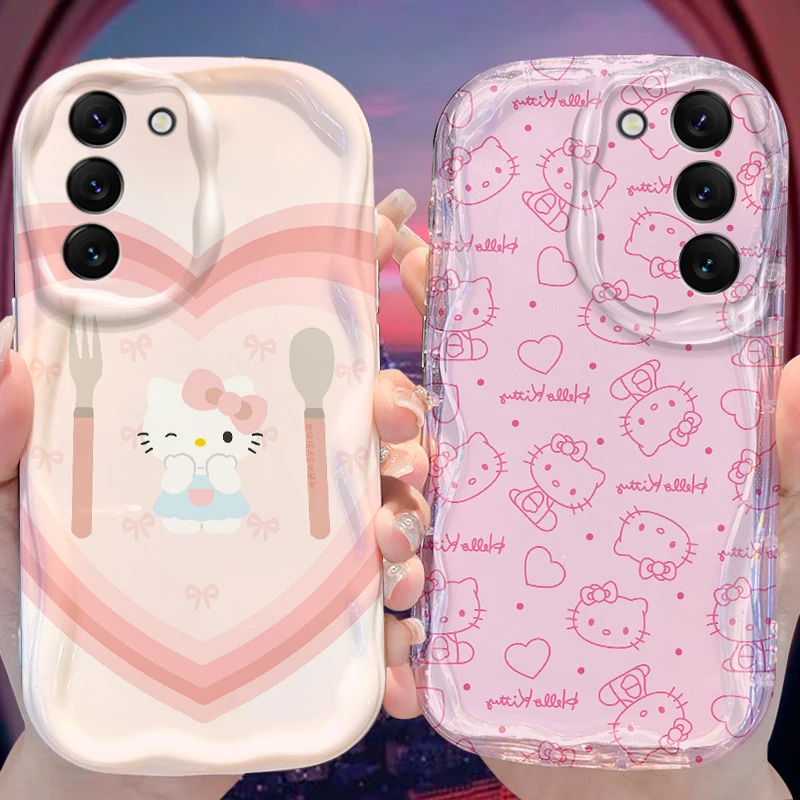 Sanrio Hello Kitty Phone Case for Samsung Galaxy S24 S23 S22 S21 Ultra Plus S20 FE A73 5G A72 A71 A54 A53 A52 A51 A50S A50 Cover