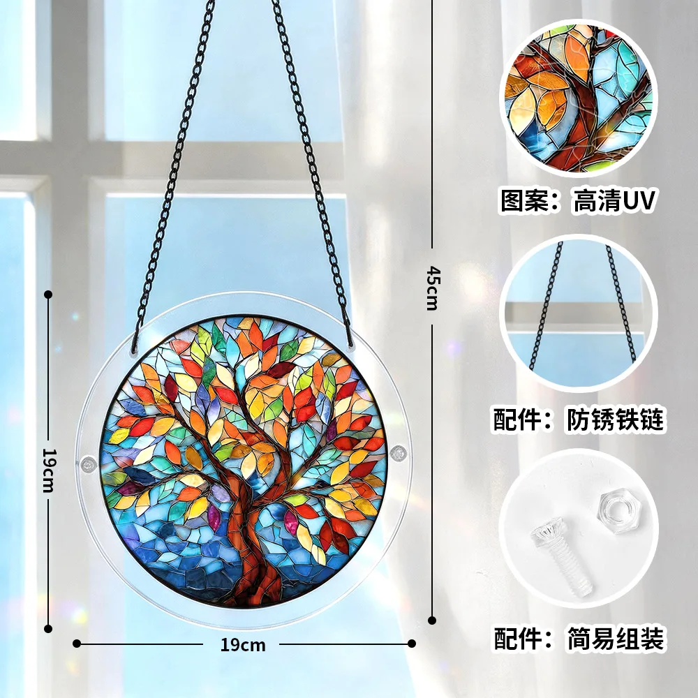 Acrylic Puzzles Suncatcher Window Hanging Crafts Acrylic Jigsaw Puzzle Suncatcher Home Decor for Apartment Living Room Bedroom