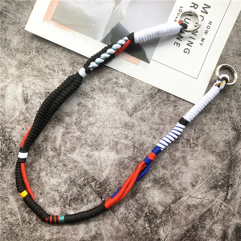 Cell Phone Accessories DIY Colorful Lanyard Handmade Straps for Bags Shoulder Rope Cord to Hang the Mobile Phone Charm Strap