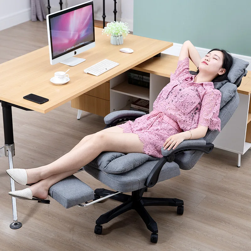 كرسي مكتب مريح المستقرة مسند الظهر رئيس أريكة قماش كرسي الكمبيوتر الاسترخاء أثاث المكاتب Fauteuil De Bureau XY40BGY #2