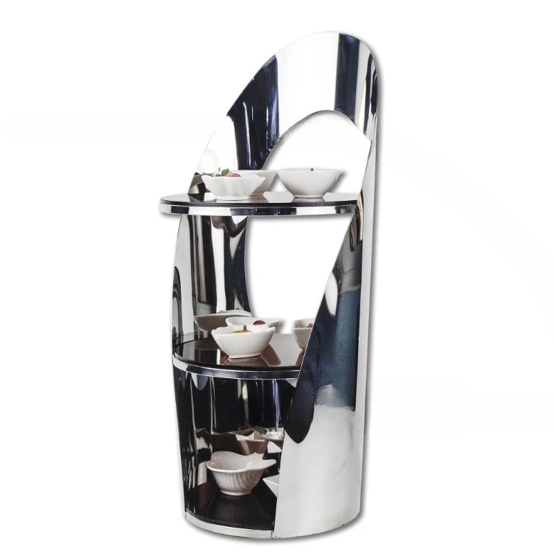 High-end restaurant display stand Creative versatility Hotel buffet Pastry Stainless steel snack fruit plate