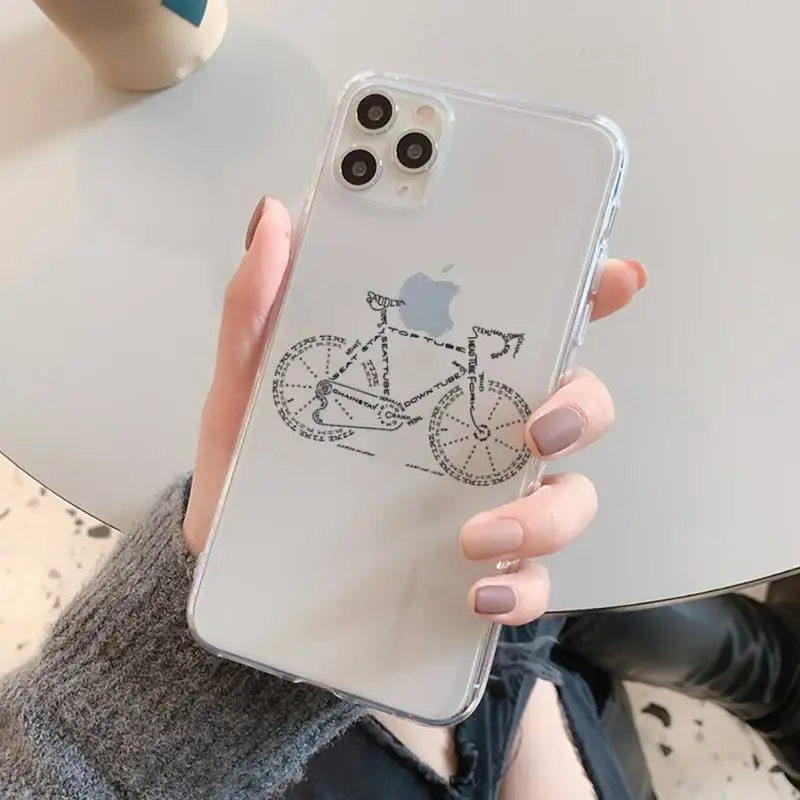 Bicycle Bike Sport Phone Case for iPhone 11 12 13 mini pro XS MAX 8 7 6 6S Plus X 5S SE 2020 XR clear case