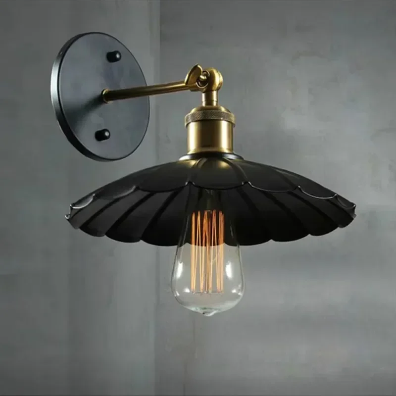 KI New Arrival Black Lustre Vintage Light E27 Light Wall Sconce for Home Lighting