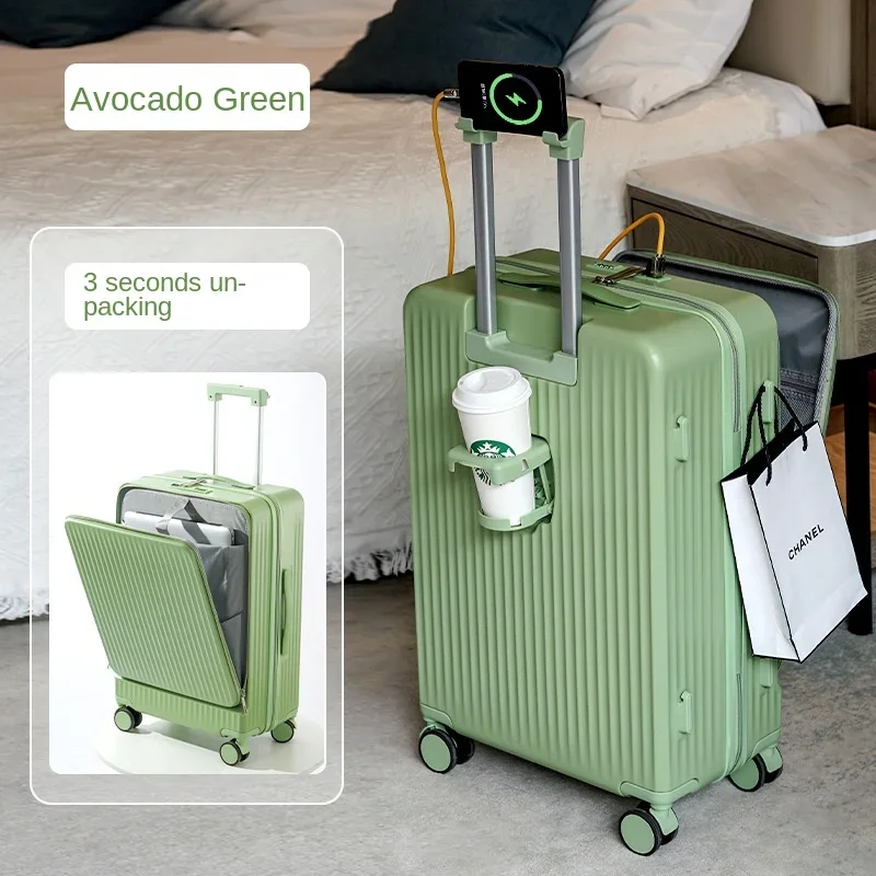 Suitcase Luggage 20 22 24 26 Inch Front Opening Men's and Women's Multifunctional Password Lock Travel Suitcases with Wheels