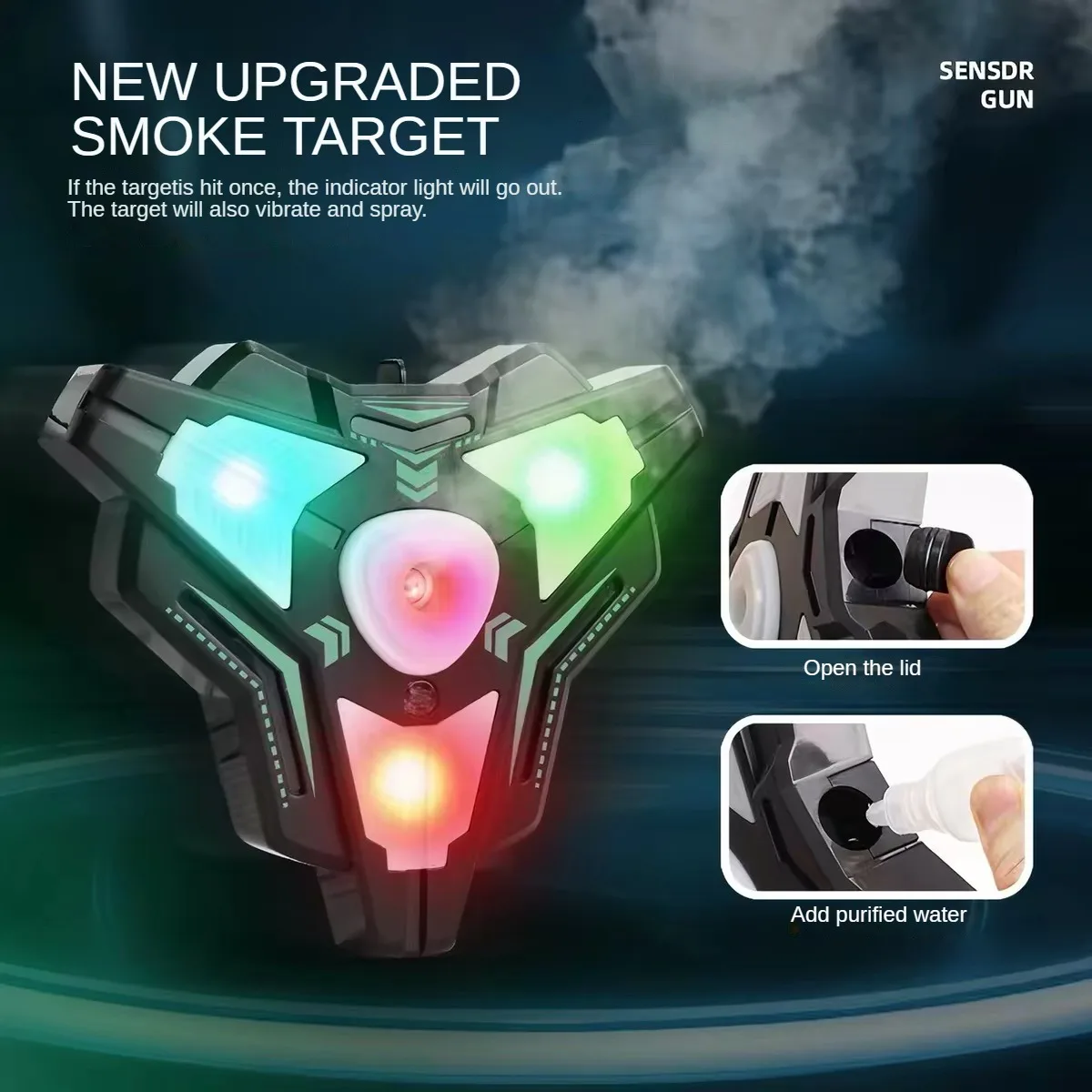 Laser Tag Battle Game Infrared Toy Guns Set with Smoke Spary LED Display Kids Lasergame Pistol Gift for Boys Indoor Outdoor