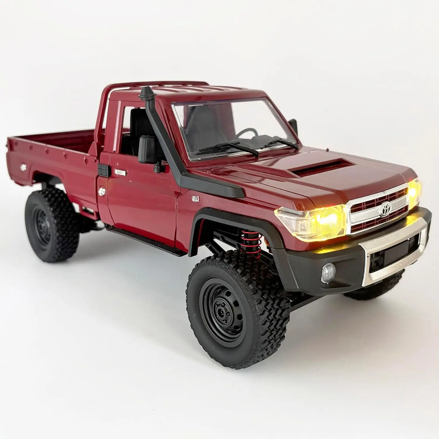 1/12 Scale 4x4 Remote Control RC Truck - Toyota LC79 Rock Crawler, Off Road Pickup with 2.4Ghz, All Terrain 280 Brushed Motor, Proportional Throttle & Steering, RTR Hobby Toy for Adults