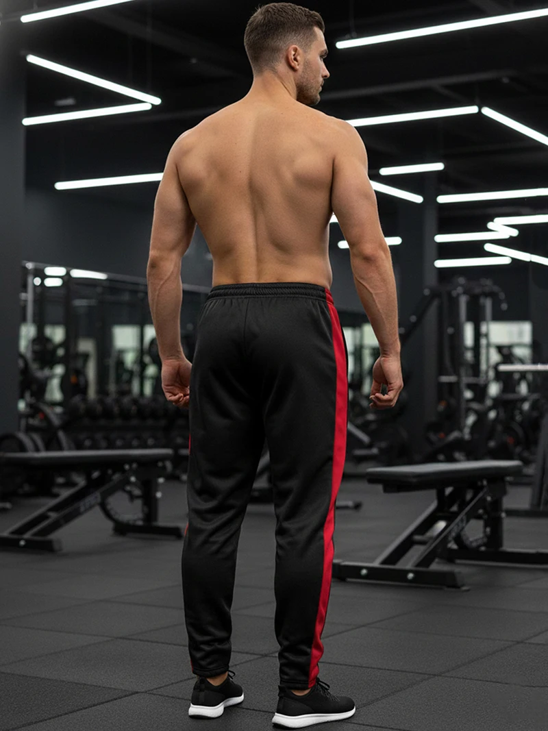 Colorblock Patchwork Athletic Joggers Pants Trousers - Image 8