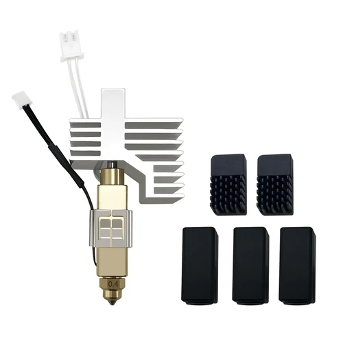 Imagen 1 del producto Kit extrusor de cabezal de impresión de carbono Centauri, disipador de calor de extremo caliente, boquillas de latón de acero endurecido para Elegoo Centauri