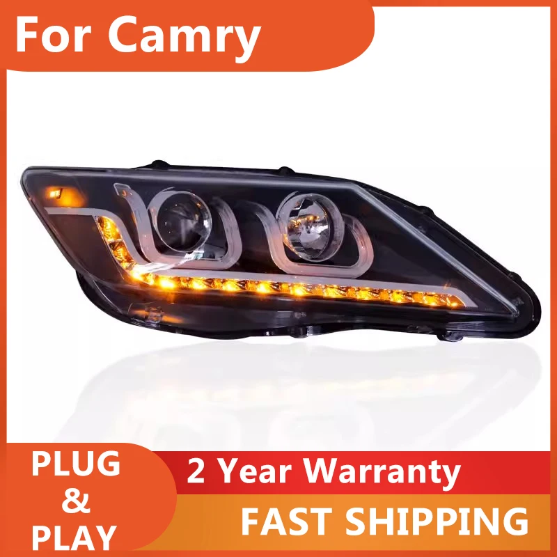 KOWELL Car Styling per fari Camry 2014 2015 2016 2017 nuovo Camry V55 LED Headlight LED drl Lens Double Beam H7 HID Xenon