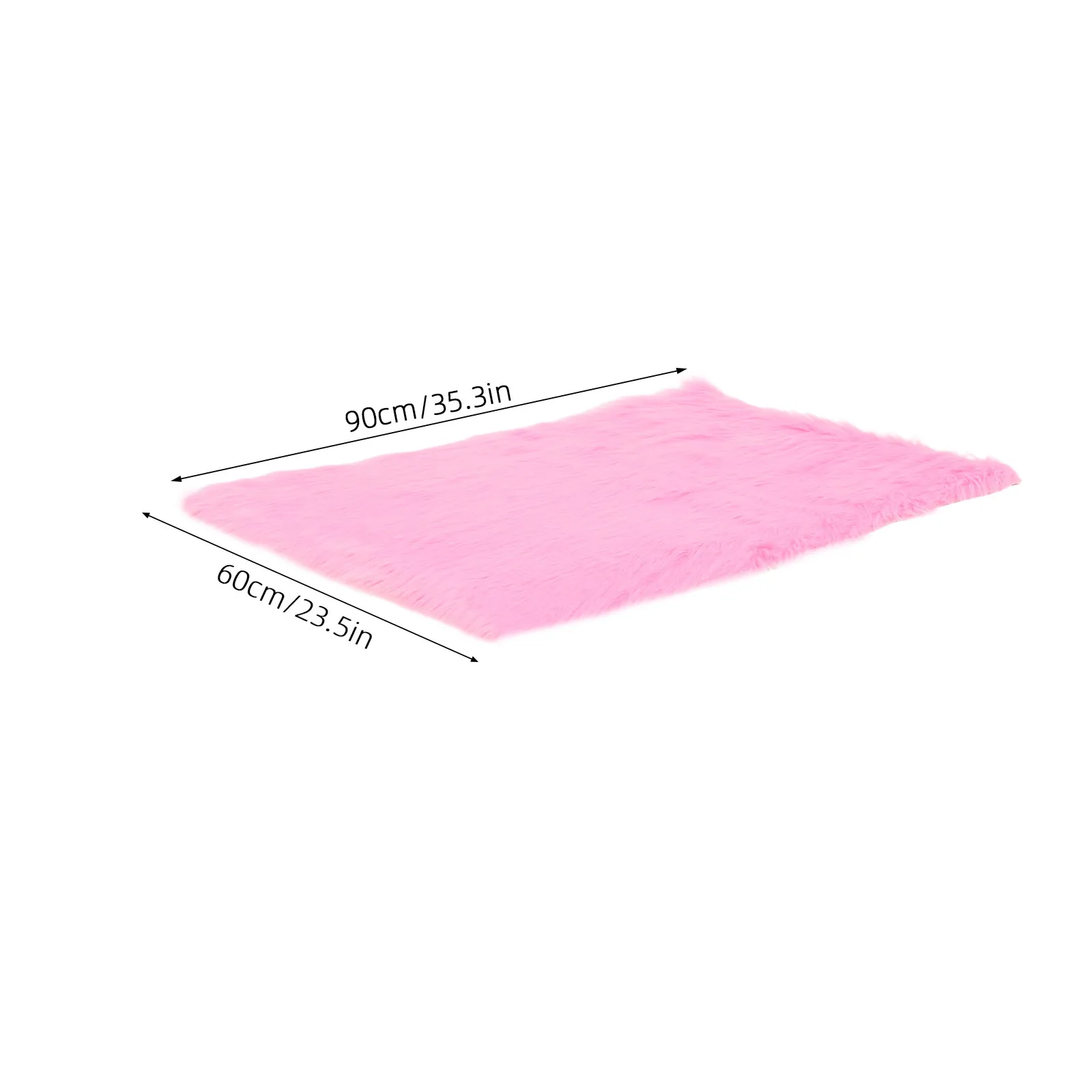 Pink Faux Soft Bedroom Rug Long Hair Carpet for Room Bedside Floor Mat Area Rug Area Rugs Computer Chair Mat