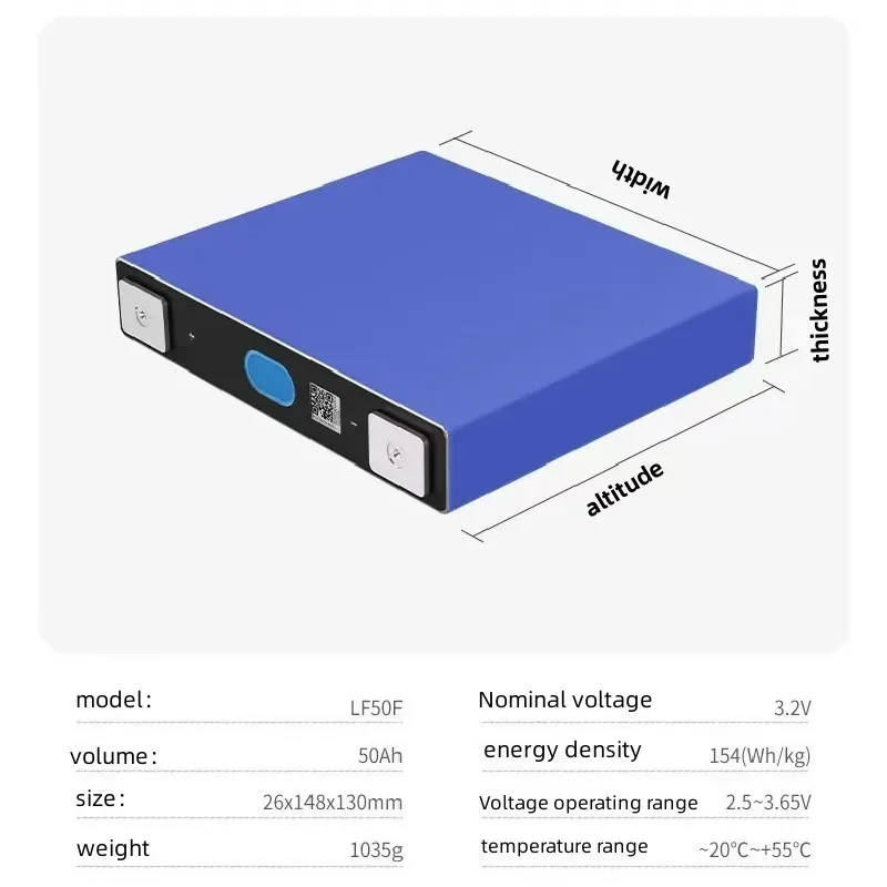 100%Original For EVE 3.2V 50Ah lithium iron phosphate battery Power energy storage Solar Electric Vehicle LiFePO4 Battery