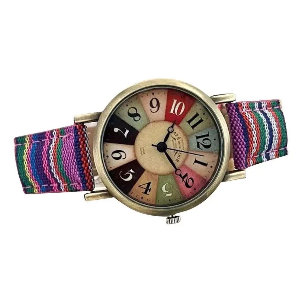 Boho Hippie Watch Ladies Watch With Multicolour Rainbow Pattern Quirky Boho Hippie Watch Gifts For Her Women Girl Bohemian