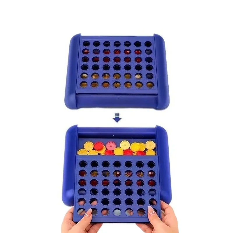 Conecte 4 em uma linha jogo de tabuleiro brinquedos educativos das crianças dobrável crianças line up row board puzzle brinquedos