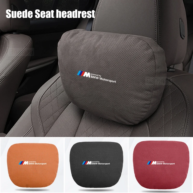 Car Headrest Cushion For BMW M-Motorsport E46 E60 E90 E39 E36 X3 X5 X1 E28 Sponge Neck Pillow Protection Lumbar Backrest Cushion