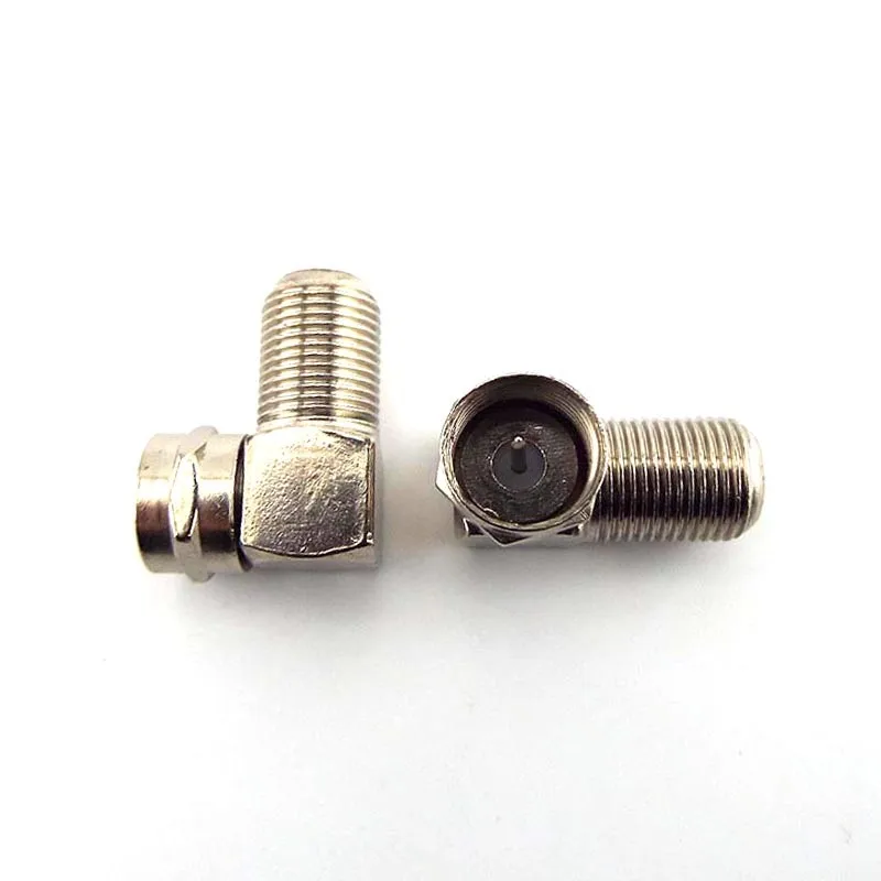 2/4/10pcs 90 Degree F-Type Male to Female Plug Connector TV Aerial Antenna Right Angle Adapter Plug To Socket Coax Cable B5