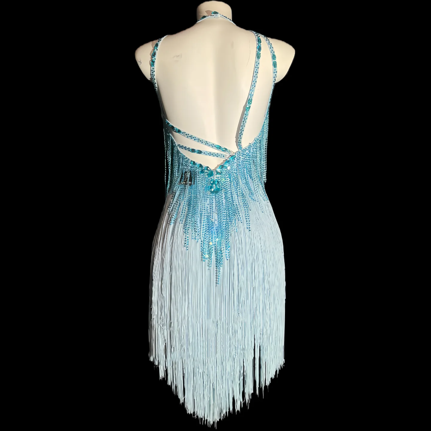 Latin dansers, volwassenen en kinderen, hoogwaardige op maat gemaakte raster kwastje bloemenjurk, jarretel tango samba ab stenen jurk