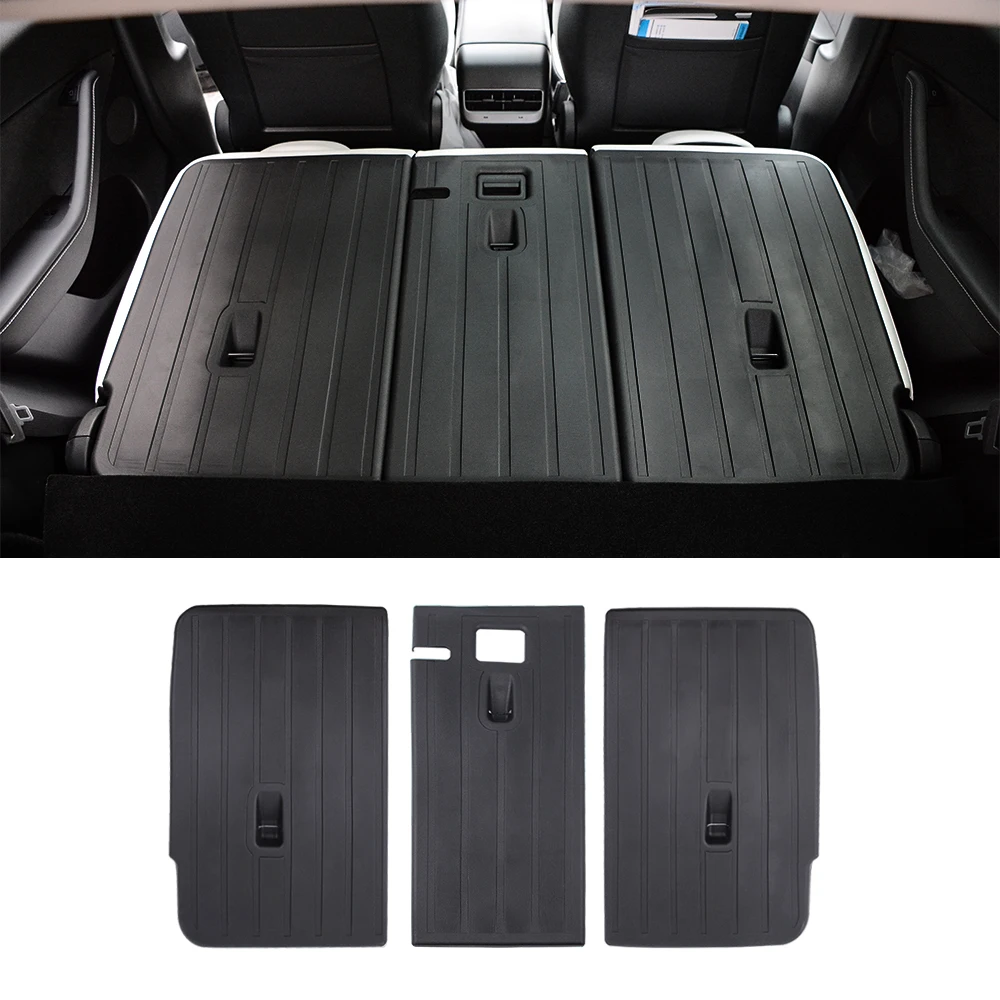 

Rear Row Seats Back Protector Anti-Kick Pad Cover For Tesla Model Y 2017-2023 5-Seater XPE Dirtyproof Seat Back Mats