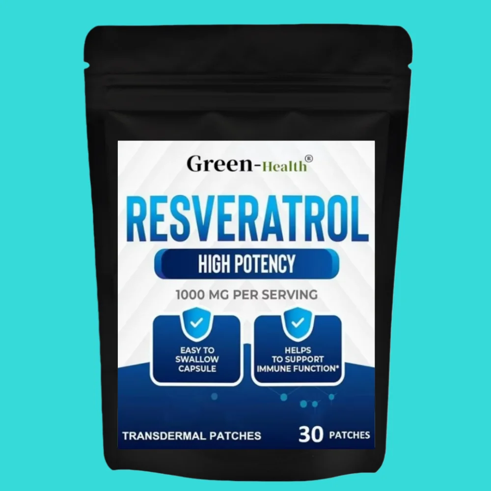 Targeted Immune & Anti-Aging Support – 30 Resveratrol Transdermal Antioxidant Patches