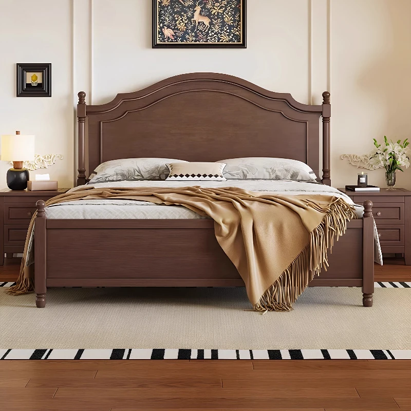 

Design Simple Bed Double Bedroom Headboards Modern European Queen Luxury Bed Sleeping Wooden Letto Matrimoniale Unique Furniture