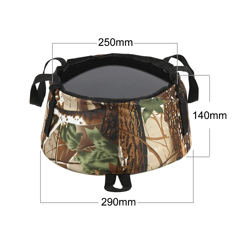 Portable Bucket Waterproof Water Bags Fishing Folding Bucket Water Container Storage Carrier Bag Outdoor Wash Basin for Camping