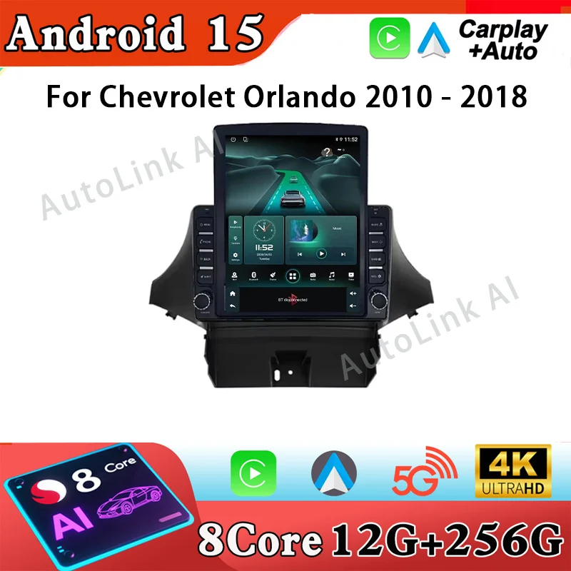 Car Radio GPS Navigation For Chevrolet Orlando 2010 - 2018 Head Unit Android Auto Multimedia Video Player 4G WIFI BT No 2din dvd