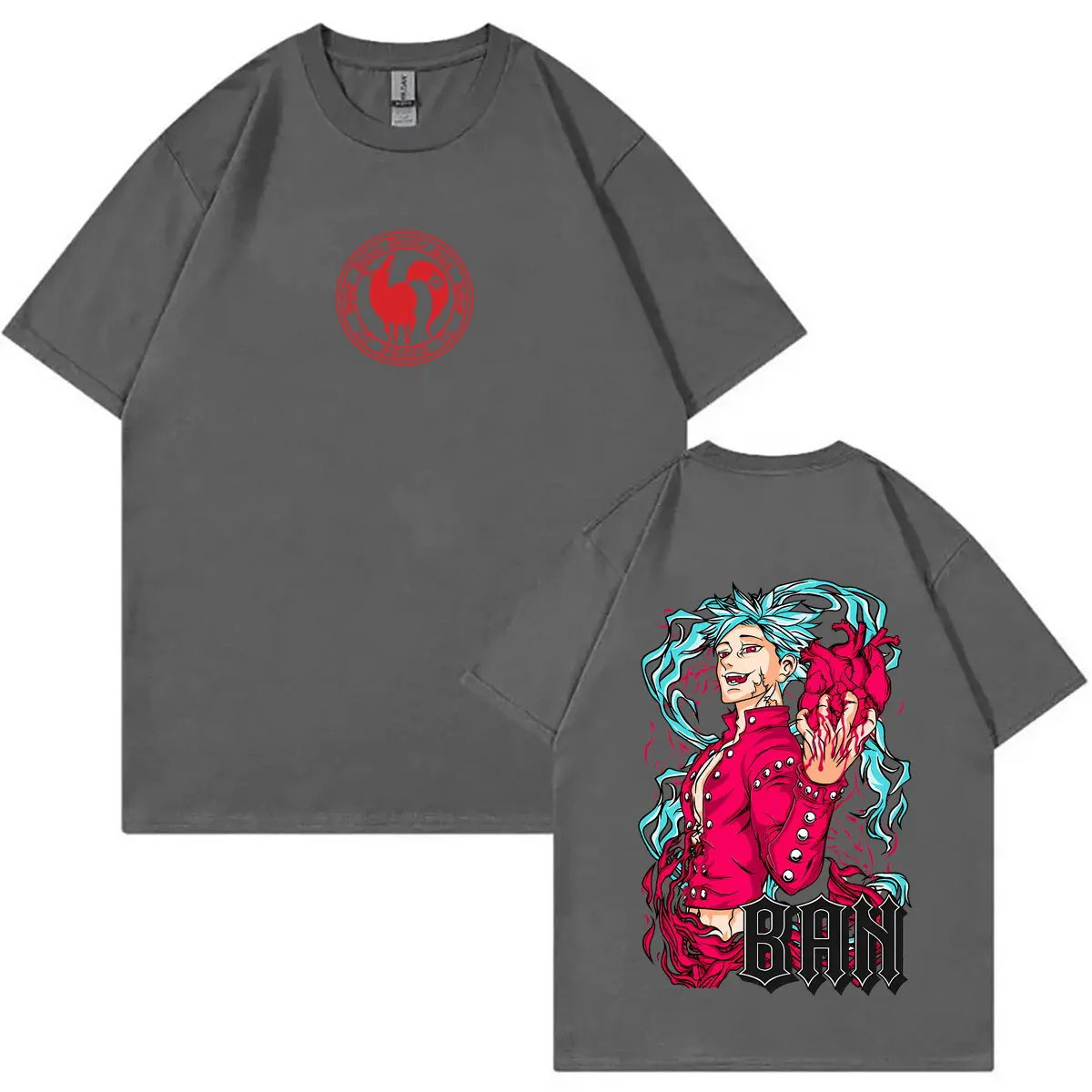 Anime The Seven Deadly Sins T-shirt Fox's Sin of Greed Ban Graphic T Shirts Summer Men's Women Manga Oversized Crewneck Tshirt
