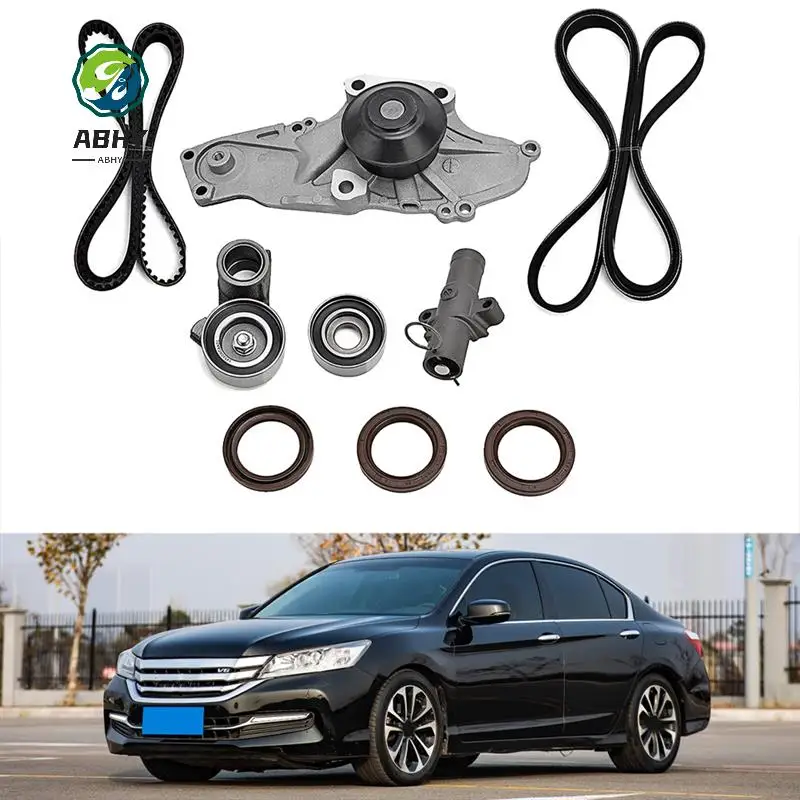 

ABHY-Car Engine Timing Belt Kit Idler Water Pump Crankshaft Cam Seal 19200-RDV-J01 14550-RCA-A01 For Acura Mdx Honda Odyssey