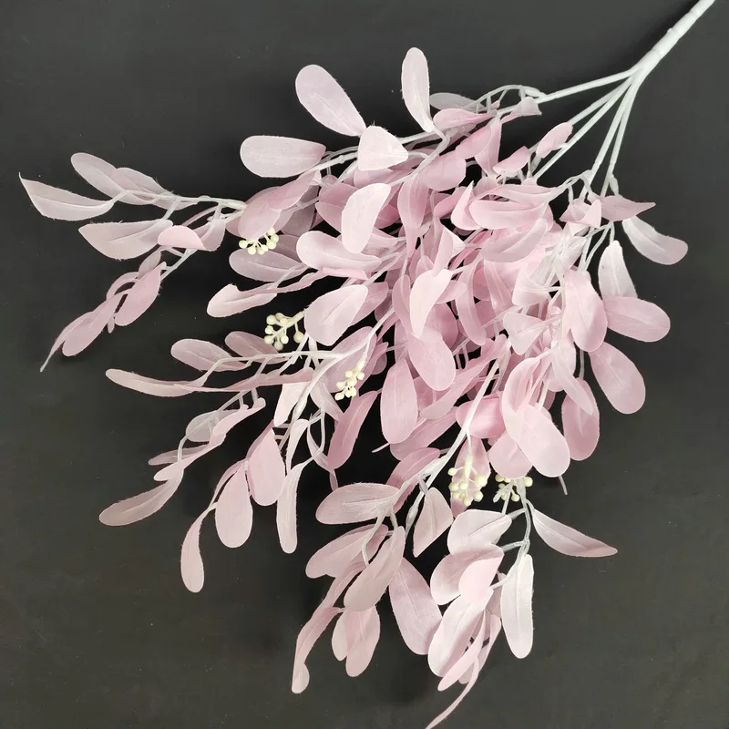 

Printed fabric long-branch peanut leaf wall hanging, wedding hall decoration, artificial flower aisle arrangement