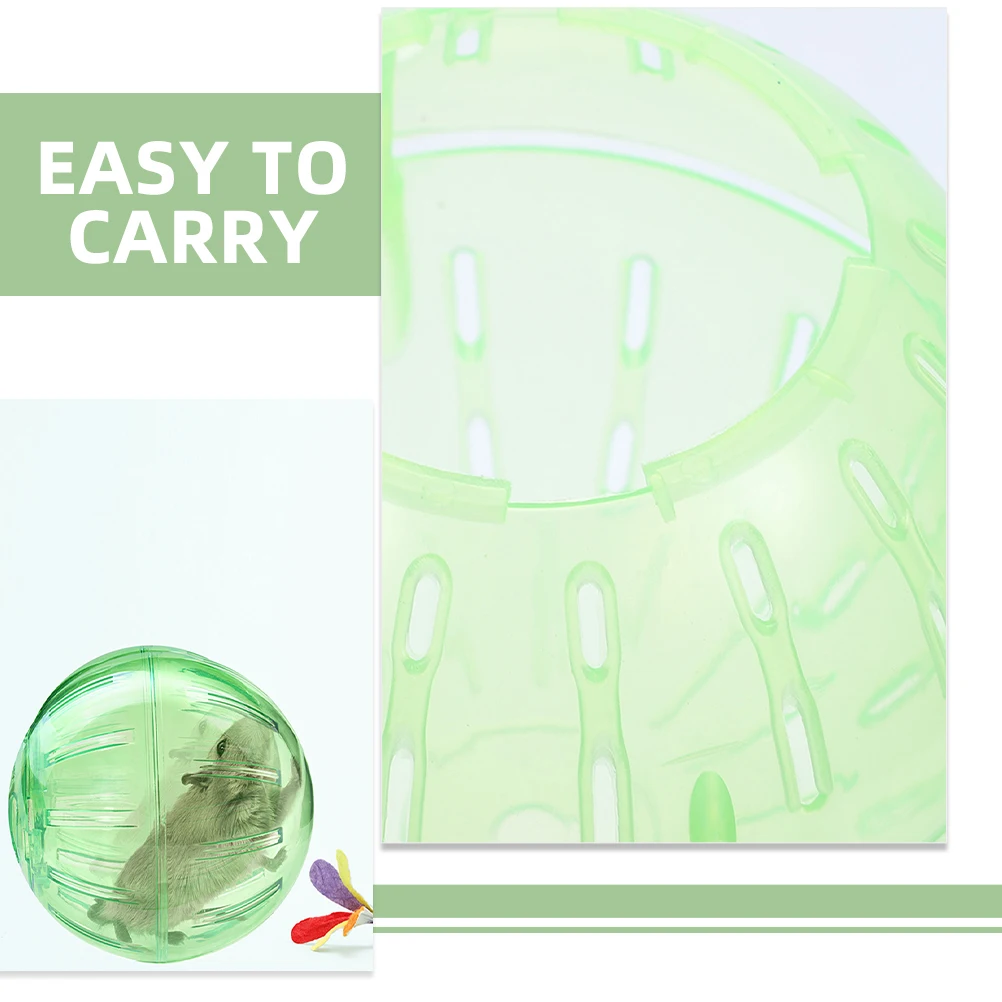 

Hamster Exercise Ball Transparent Dwarf Hamster Running Balls Light Green Easy Install ABS Material Safe Pet Supplies
