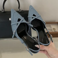 Eilyken Street Style Buckle Strap Women Pumps Pointed Toe Thin High Heels Banquet Slingback Party Shoes Zapatos De Mujer - Image 3