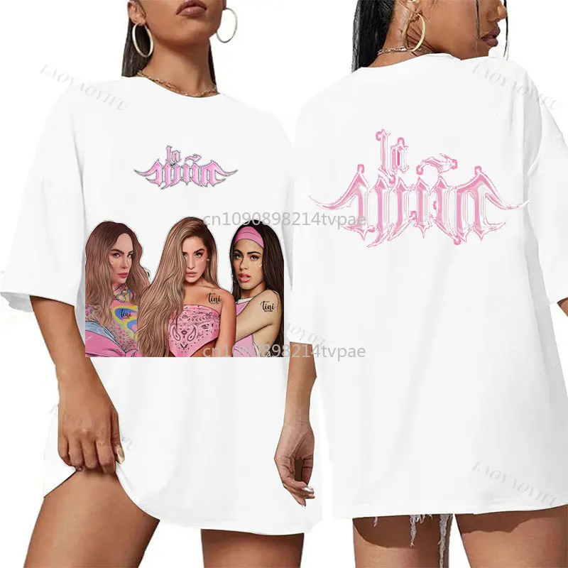 Lola Indigo Camiseta Two Side Printed World Tour T Shirt Camisa Fan Gifts Humor Spain Singer Cotton O-neck Fashion Top Clothes #2