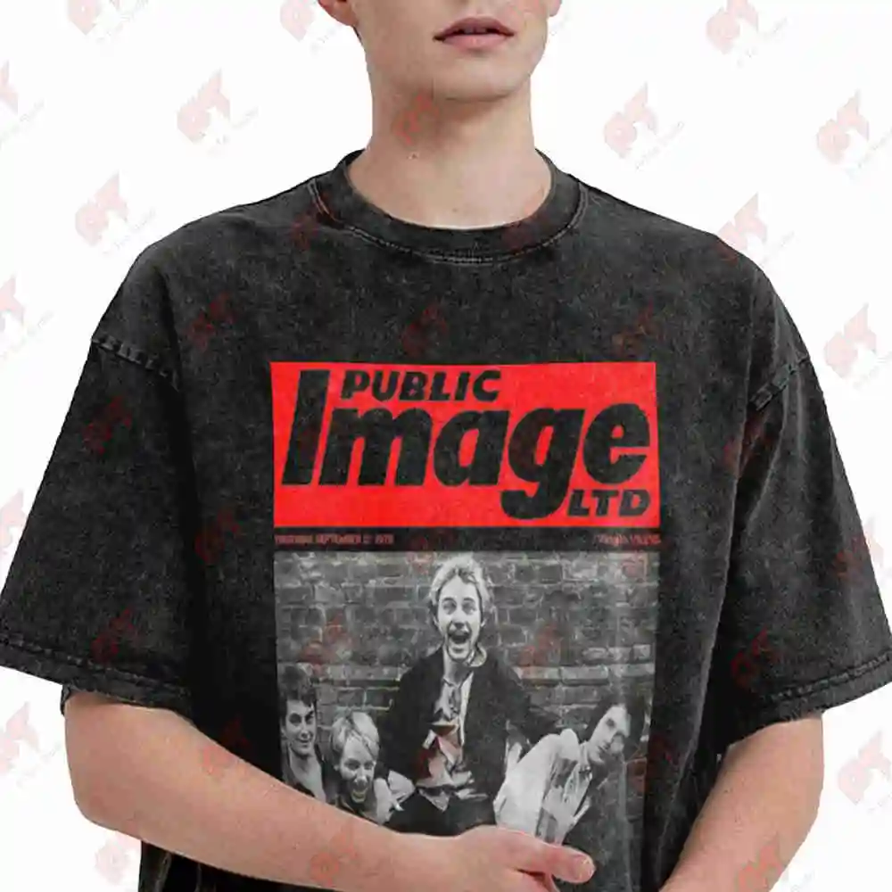 PIL Public Image Melody Maker Cover 1978 Vintage Washed Tee Pure Cotton T-Shirt