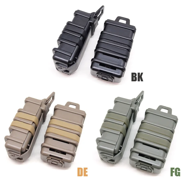 2PCS/SET Tactical Magazine Pouch MP5/MP7 Molle Fast Mag Holder Shell Quick Pull Holster Carrier Hunting Case