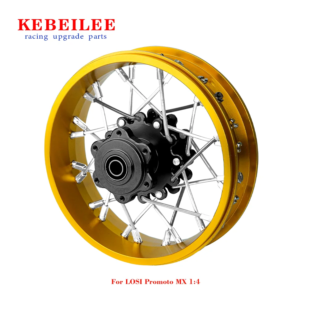 عجلة خلفية من الألومنيوم ، V2 لدراجة نارية LOSI Promoto MX ، ذهبية