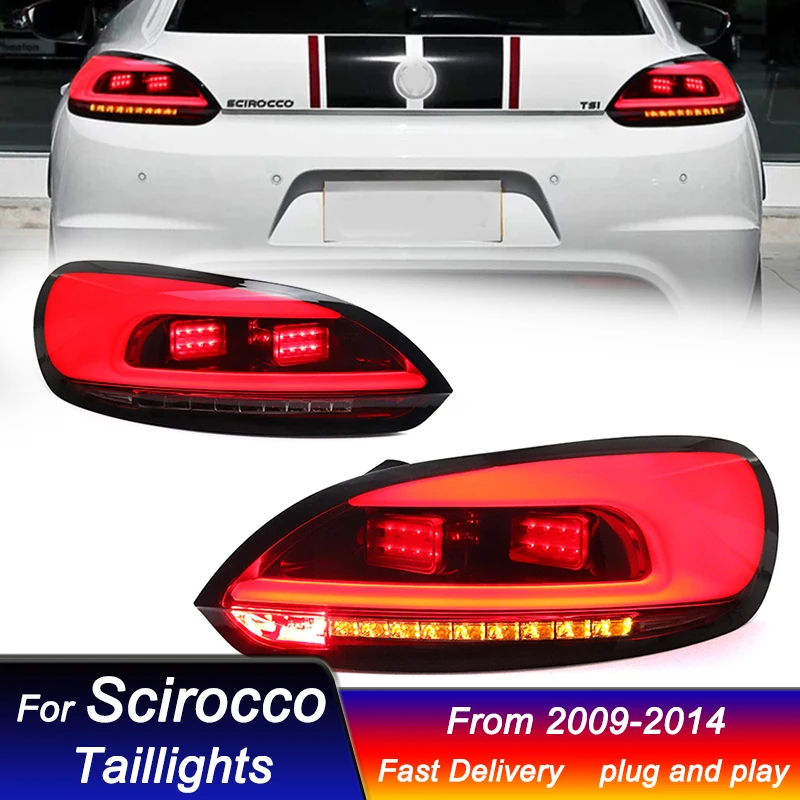 

Car Tail Lights for Volkswagen VW Scirocco 2009-2014 new style FULL LED Tail Lamp Dynamic Turn Signal Light Tail Lamp Assembly