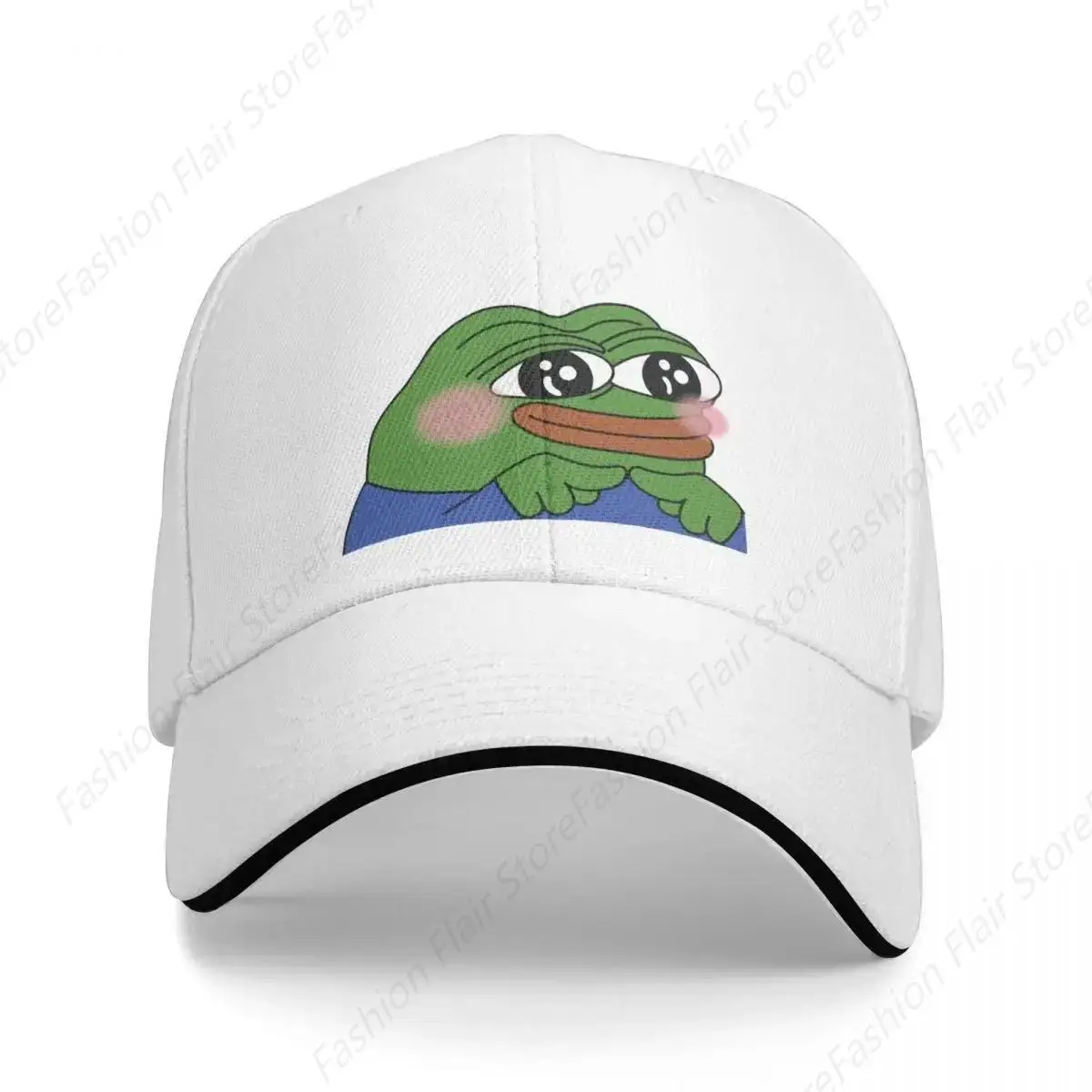 peepoShy Emote High Quality Baseball Cap Wild Ball Hat Beach Bag Streetwear Men's Women's