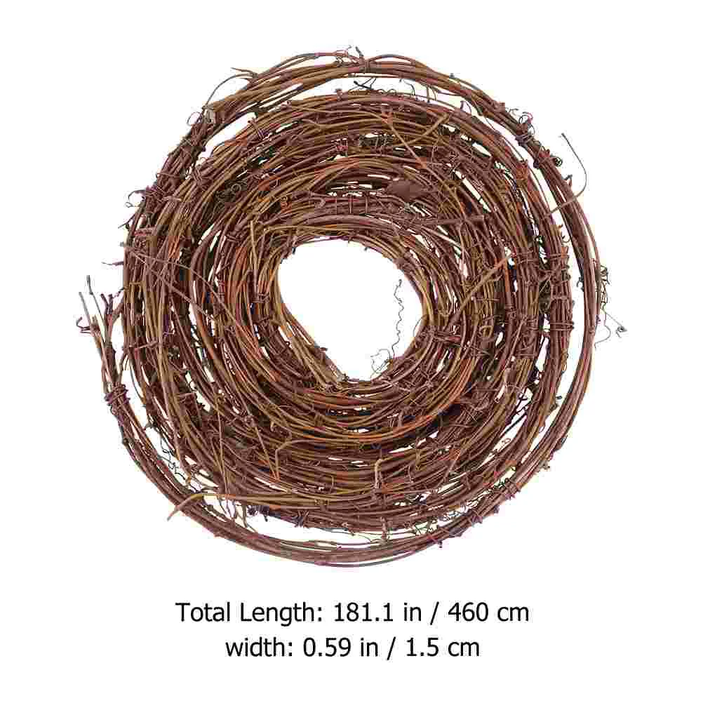 2 Pcs Natural Rattan Wreath Garland Hanging Vine Twig Coffee DIY Crafts Making Decor