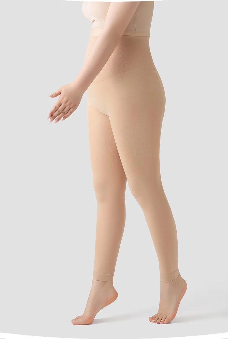 150g Damen Plus Size Strumpfhose Körper gewicht 80kg kann weich sein hohe Elastizität fußlos nackt schwarz Kompression strümpfe Bein tragen – Detail 11