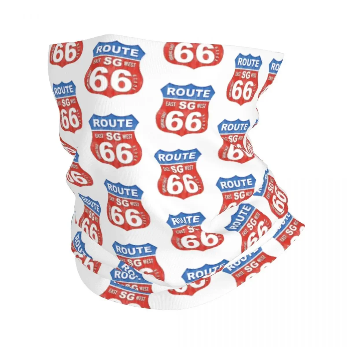 

Historic Route 66 Bandana Neck Gaiter for Ski Hunting Men Women Wrap Scarf Mother Road America Highway Balaclava Warmer