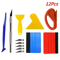 12Pcs Small Scraper For Car Window Film Car Vinyl Wrap Tool Kit Glass Cleaning Can Be Used For Mobile Phone Film Car Accessories