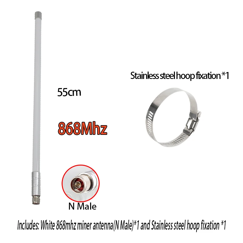 Imagem -04 - Antena do Mineiro do Hélio de Lora 915mhz 902-928mhz N-j Ganho Alto 8dbi Rak Impermeável Router de Lorawan Modem Exterior 868mhz