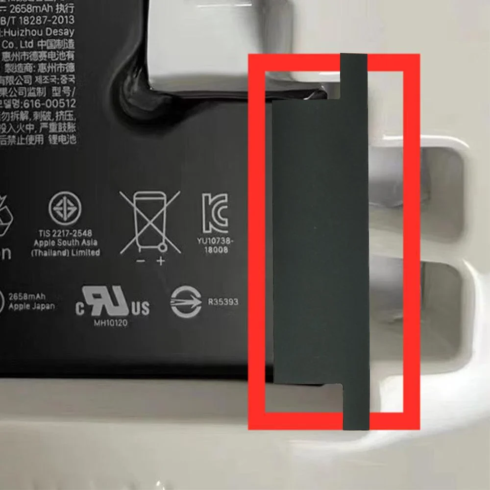Cinta protectora flexible para batería, pegatinas de aislamiento aislantes para reparación de soldadura de reemplazo de batería para iPhone X, XS, 11, 12 Pro Max, 10 Uds.